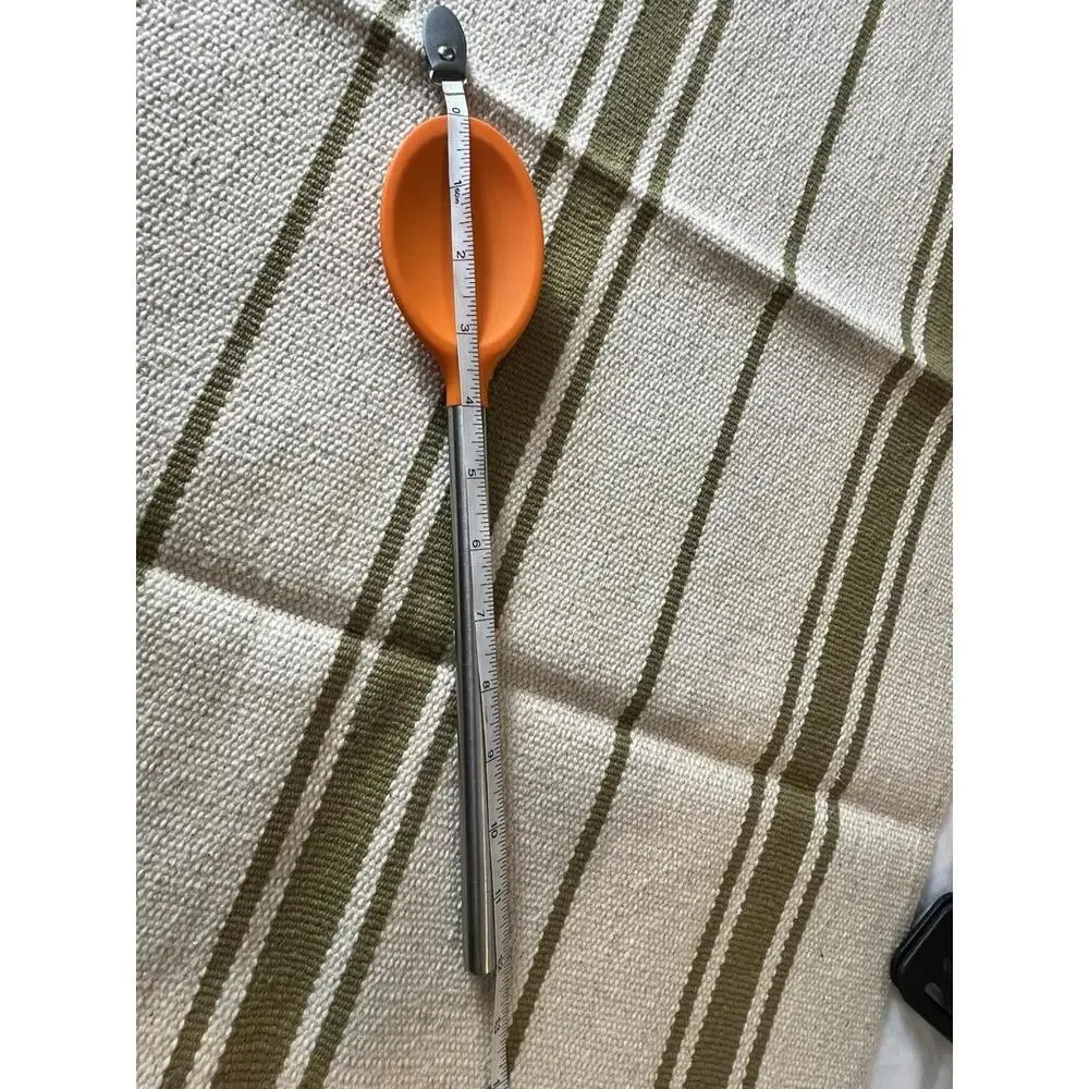 Tovolo 12 Inch Silicone And Stainless Steel Mixing Spoon In‎ Orange And Silver